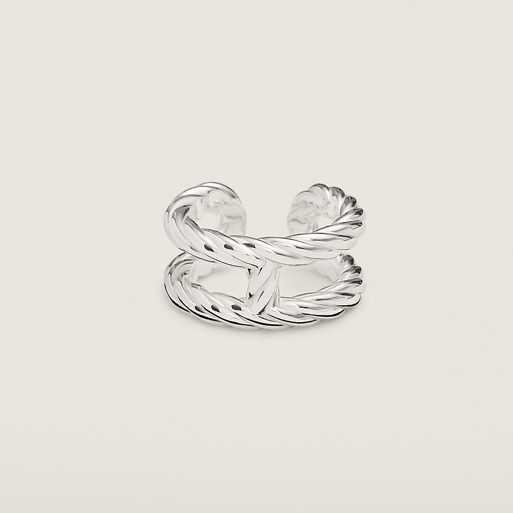 Chaine d'ancre Alea II twisted ring | Hermès Macau SAR